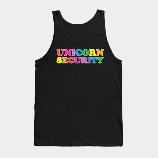 Halloween Dad Mom Daughter Adult Costume Unicorn Security Tank Top by starryskin